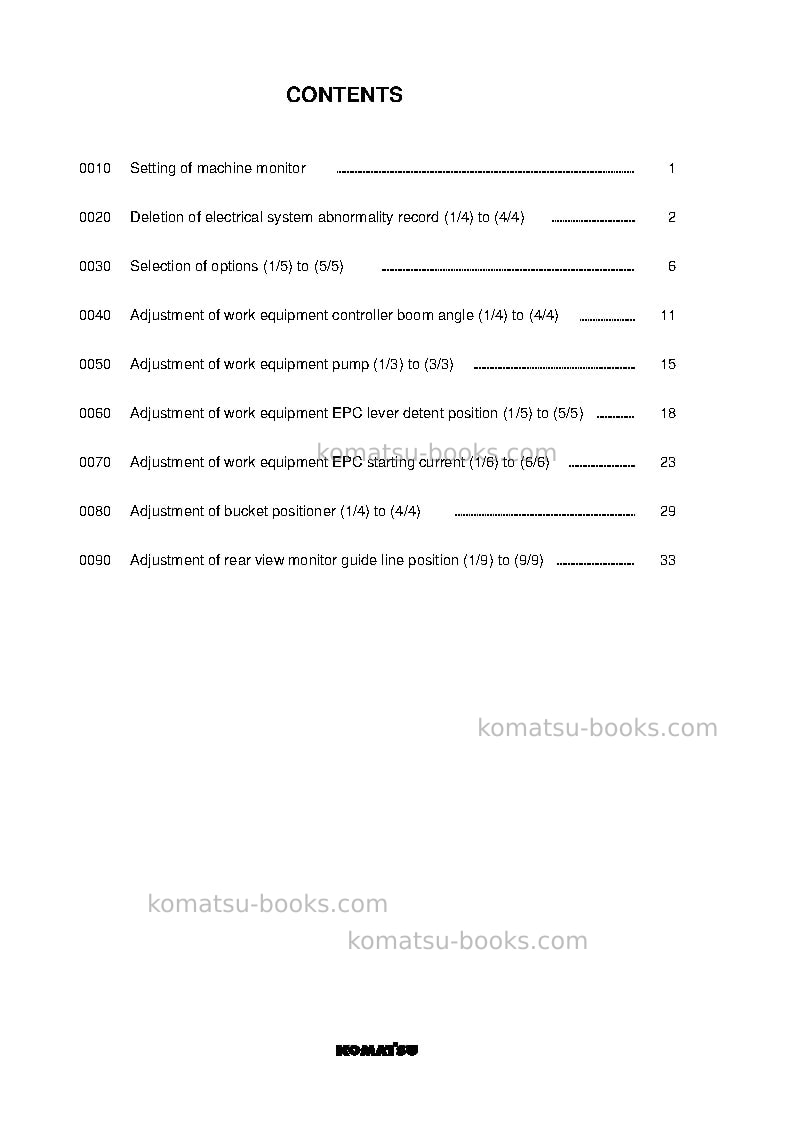 Komatsu wa380-7jpn Field assembly manual cover Page 2 Komatsu wa380-7jpn Field assembly manual cover Page 2