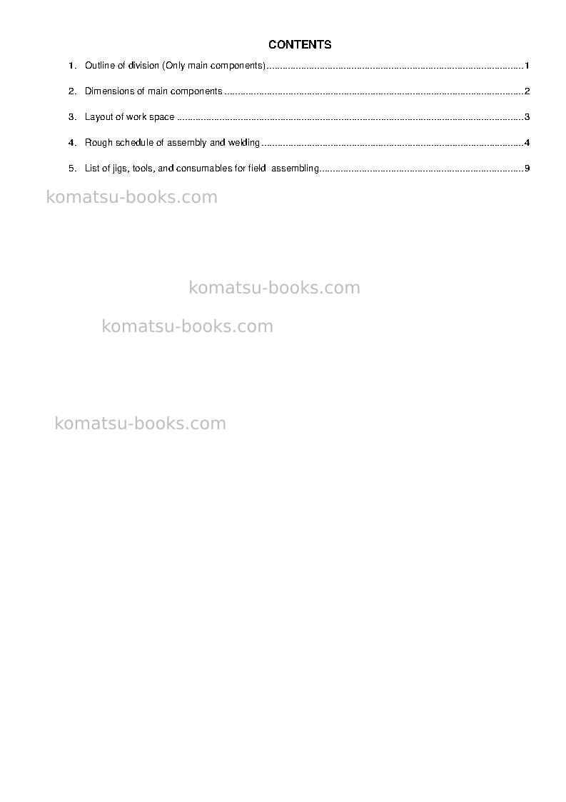 Komatsu hd785-7jpn Field assembly manual cover Page 2