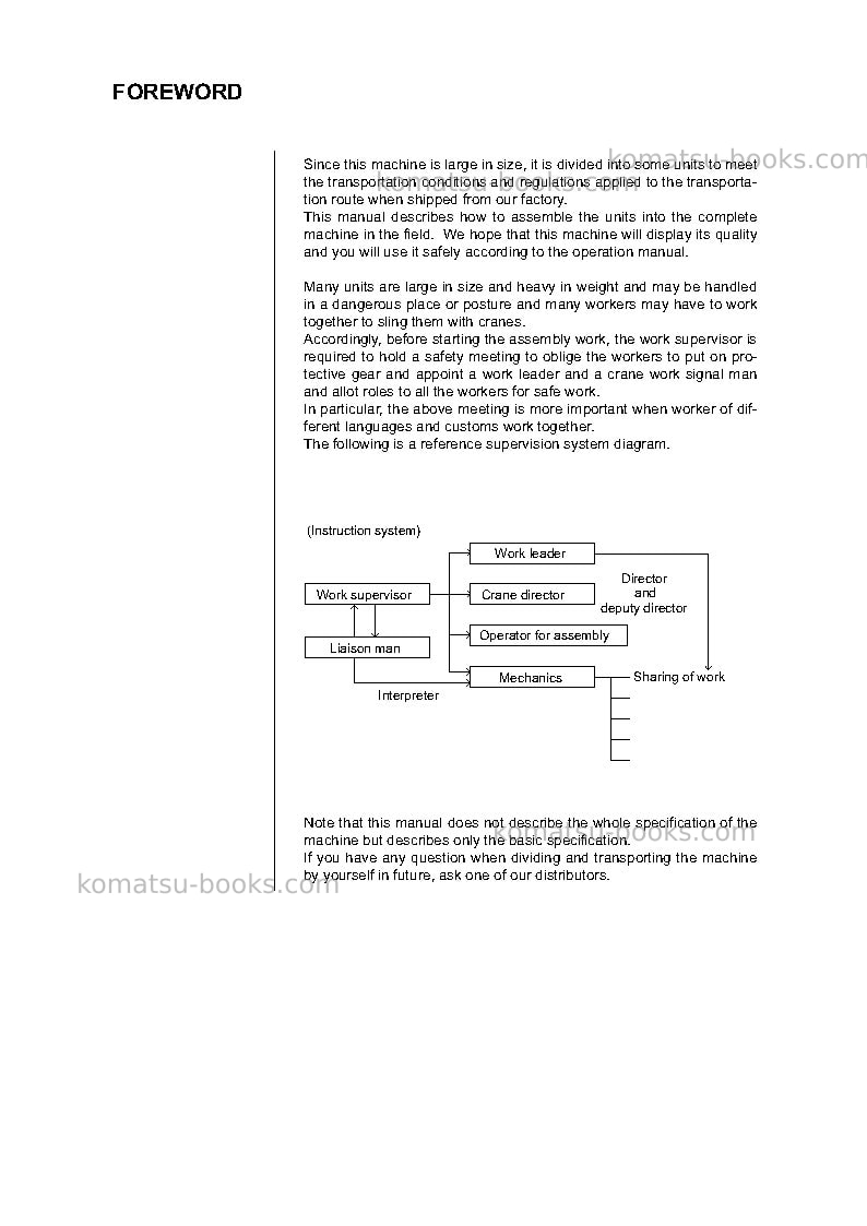 Komatsu pc490lc-11jpn Field assembly manual cover Page 2 Komatsu pc490lc-11jpn Field assembly manual cover Page 2