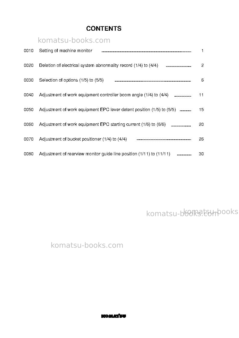 Komatsu wa470-8jpn Field assembly manual cover Page 2 Komatsu wa470-8jpn Field assembly manual cover Page 2