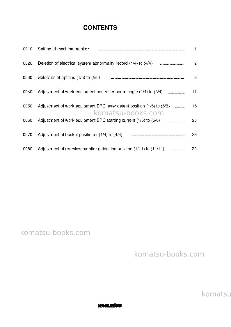 Komatsu wa380-8jpn Field assembly manual cover Page 2
