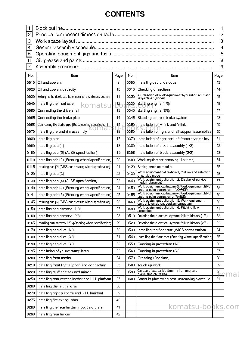 Komatsu wd600-6jpn-r Field assembly manual cover Page 2 Komatsu wd600-6jpn-r Field assembly manual cover Page 2