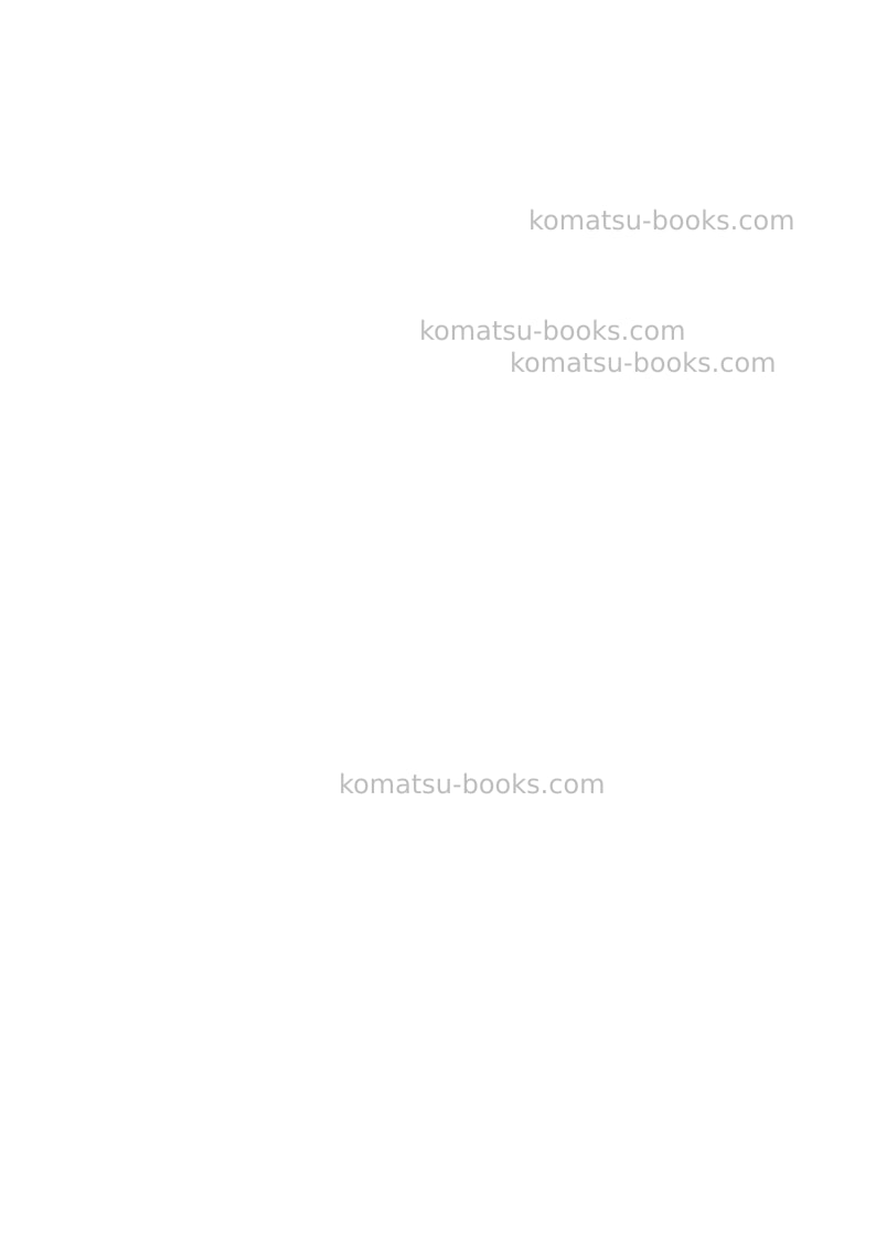 Komatsu hd405-8jpn Field assembly manual cover Page 2