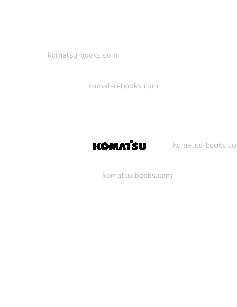 Komatsu wd900-3jpn Manual de operación cover Page 2