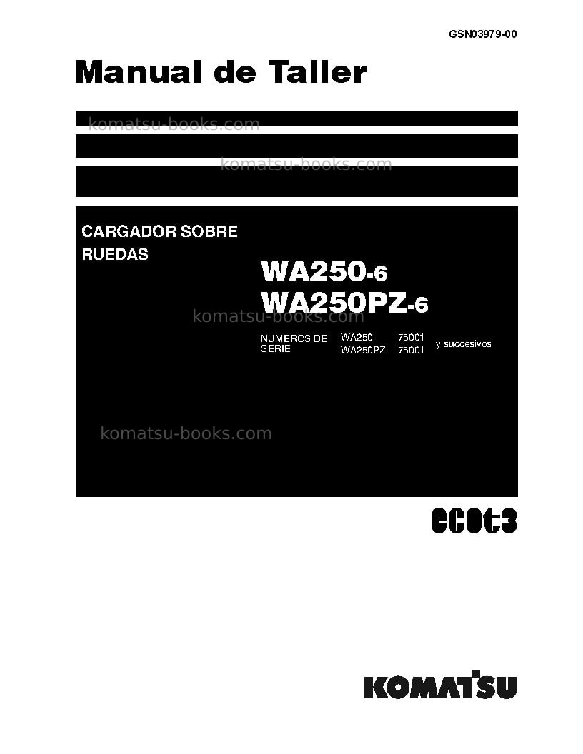 Komatsu wa250pz-6jpn Reparación y mantenimiento cover Page 2 Komatsu wa250pz-6jpn Reparación y mantenimiento cover Page 2