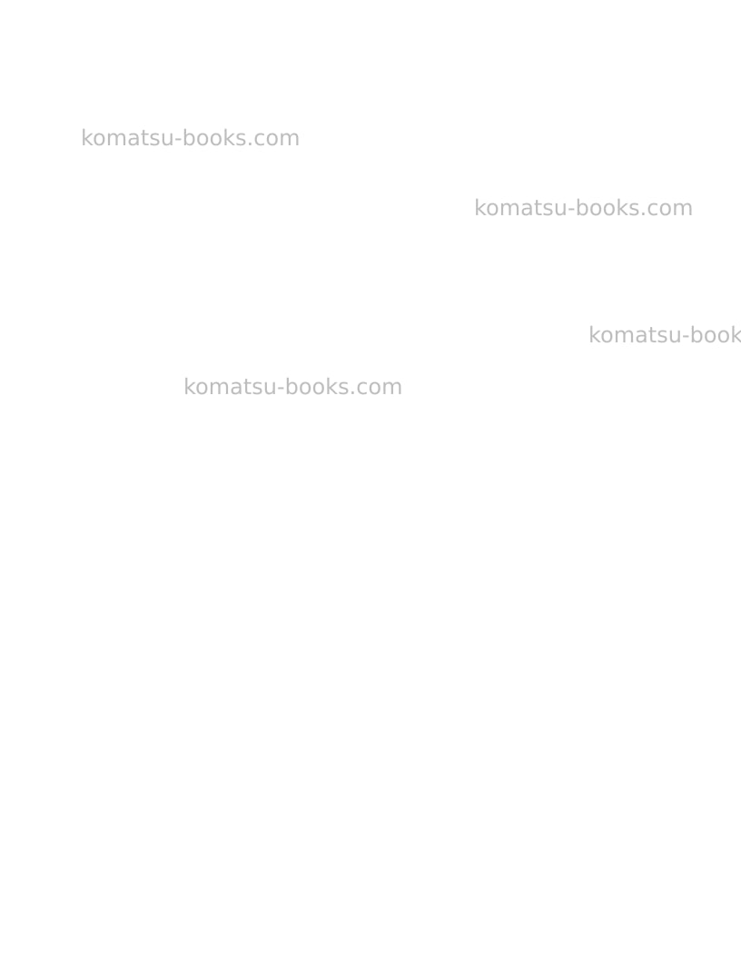 Komatsu pc3000-6deu Operation manual cover Page 2 Komatsu pc3000-6deu Operation manual cover Page 2