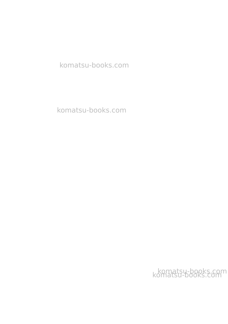Komatsu pc4000-6deu Operation manual cover Page 2 Komatsu pc4000-6deu Operation manual cover Page 2