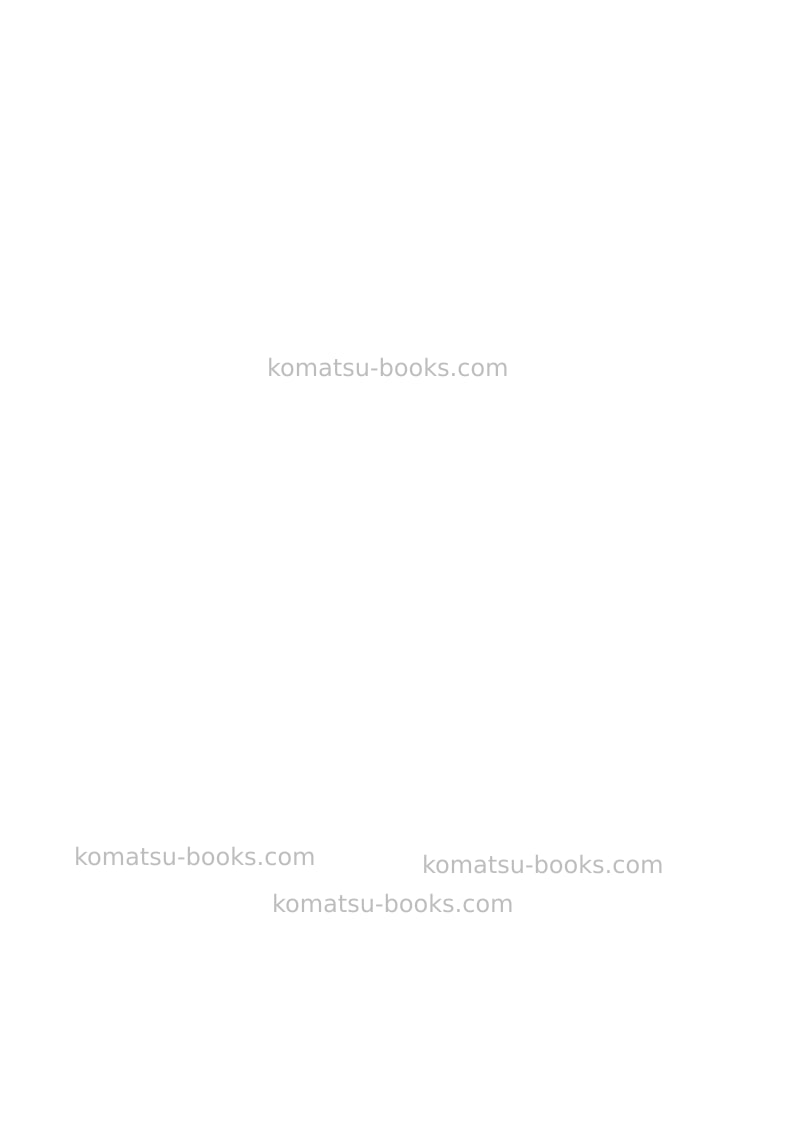 Komatsu pc5500-6deu-electric motor Operation manual cover Page 2