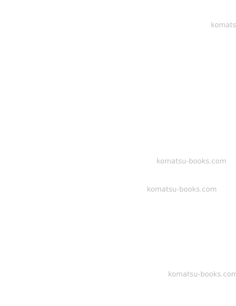 Komatsu pc5500e-6deu Repair & maintenance cover Page 2