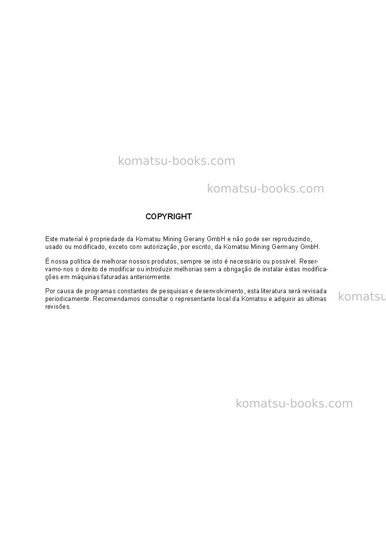 Komatsu pc8000e-6deu Manual de operação capa Página 2 Komatsu pc8000e-6deu Manual de operação capa Página 2