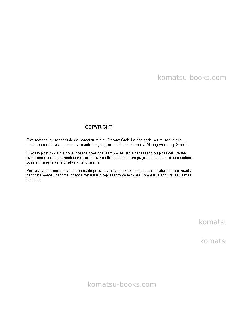 Komatsu pc5500e-6deu Manual de operação capa Página 2
