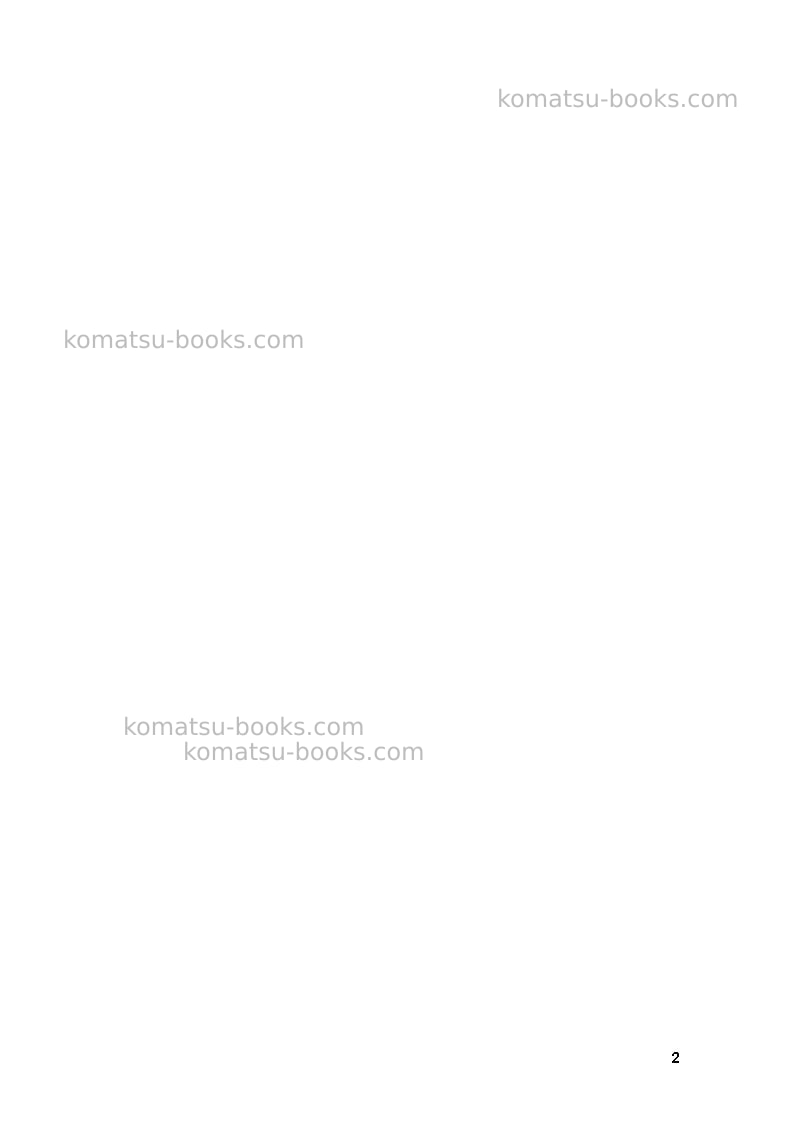 Komatsu pc5500-6deu Руководство по эксплуатации обложка Страница 2 Komatsu pc5500-6deu Руководство по эксплуатации обложка Страница 2