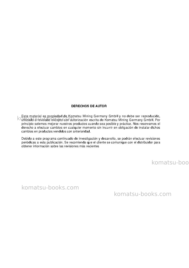 Komatsu pc8000e-6deu Manual de operación cover Page 2 Komatsu pc8000e-6deu Manual de operación cover Page 2