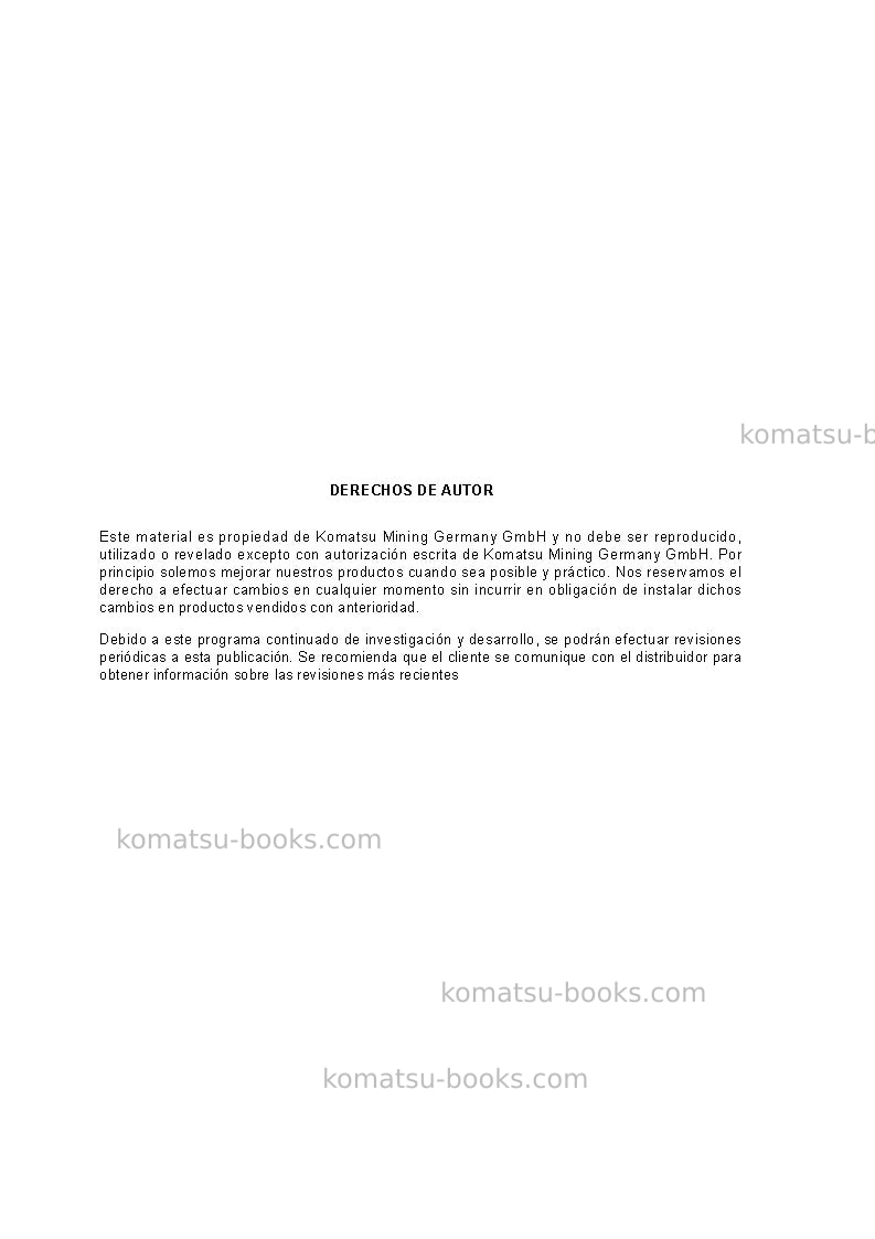 Komatsu pc8000-6deu Manual de operación cover Page 2 Komatsu pc8000-6deu Manual de operación cover Page 2