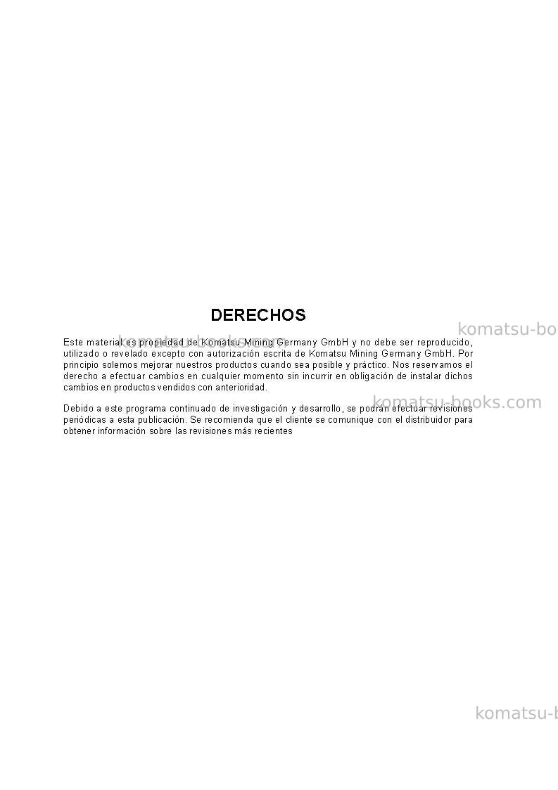 Komatsu pc5500-6deu Manual de operación cover Page 2 Komatsu pc5500-6deu Manual de operación cover Page 2