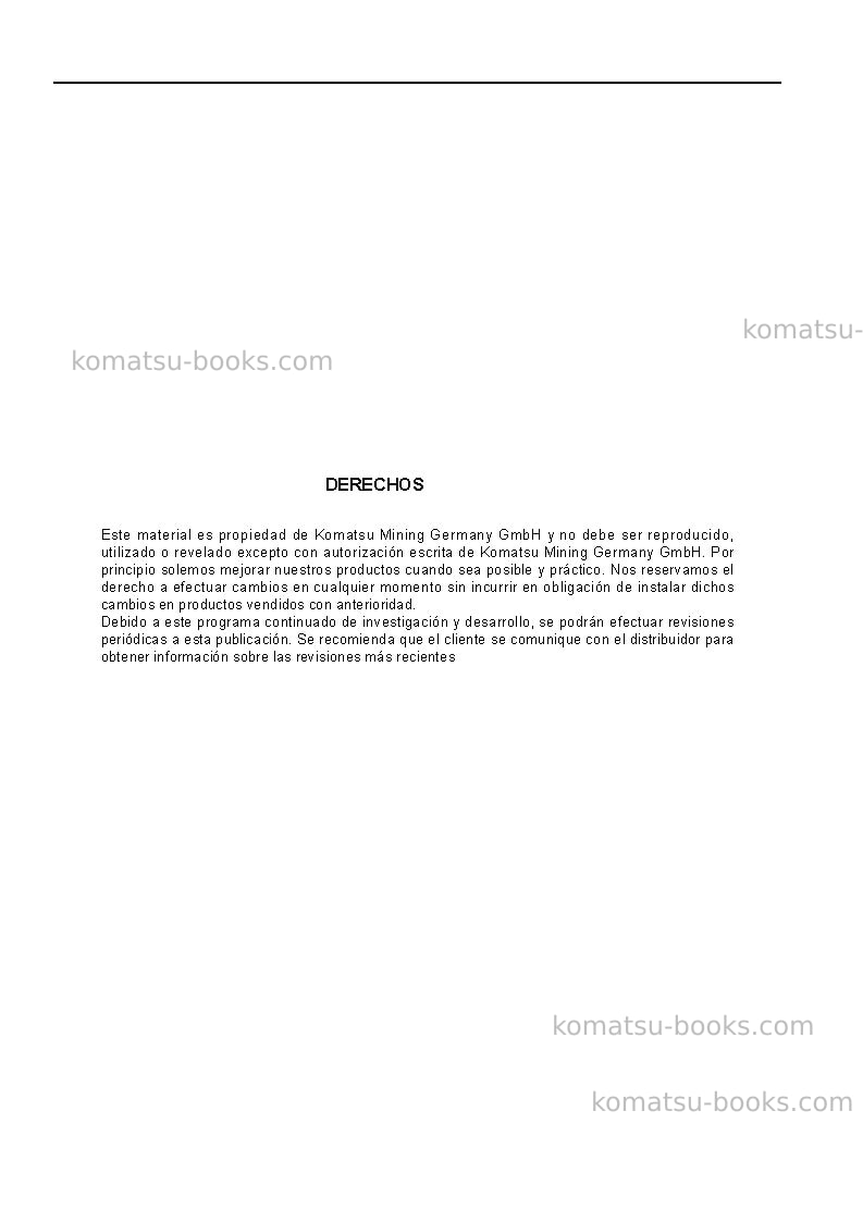 Komatsu pc4000-6deu Manual de operación cover Page 2 Komatsu pc4000-6deu Manual de operación cover Page 2