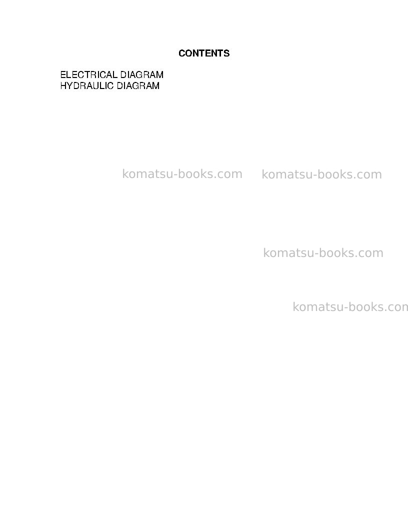 Komatsu h185sdeu Repair & maintenance cover Page 2