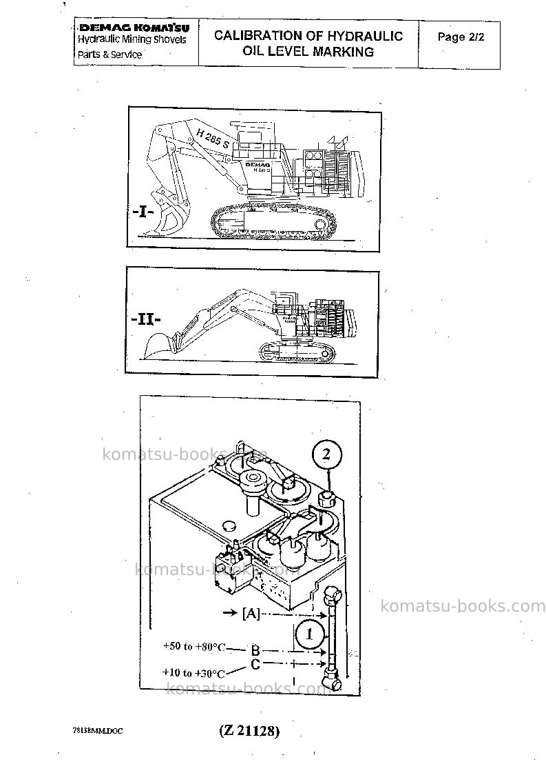Komatsu h285sdeu Operation manual cover Page 2