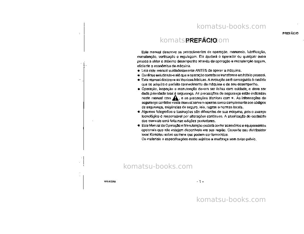 Komatsu gd511a-1jpn Manual de operação capa Página 2 Komatsu gd511a-1jpn Manual de operação capa Página 2