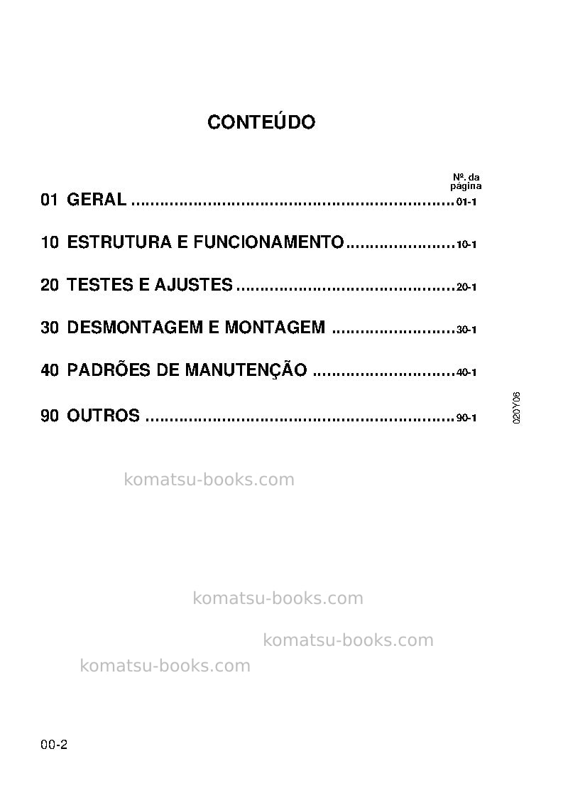 Komatsu pc200-6bra Reparo e manutenção capa Página 2 Komatsu pc200-6bra Reparo e manutenção capa Página 2