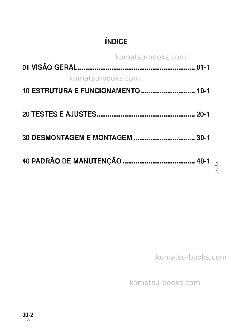 Komatsu gd825a-2jpn Reparo e manutenção capa Página 2