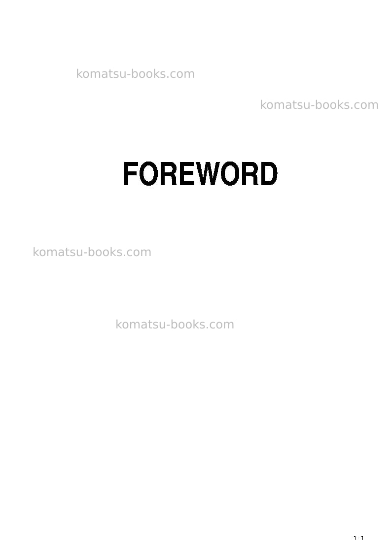 Komatsu d68ess-12idn-e0 Operation manual cover Page 2