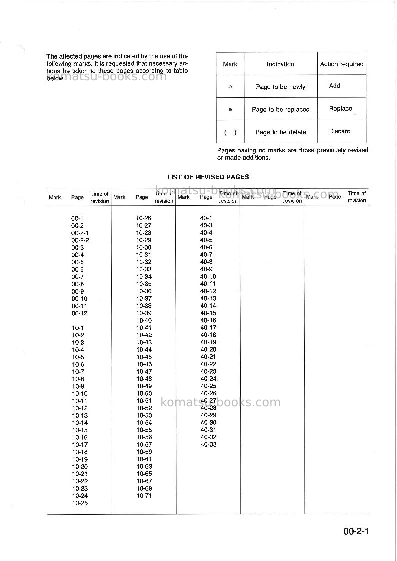 Komatsu 410wita Repair & maintenance cover Page 2 Komatsu 410wita Repair & maintenance cover Page 2