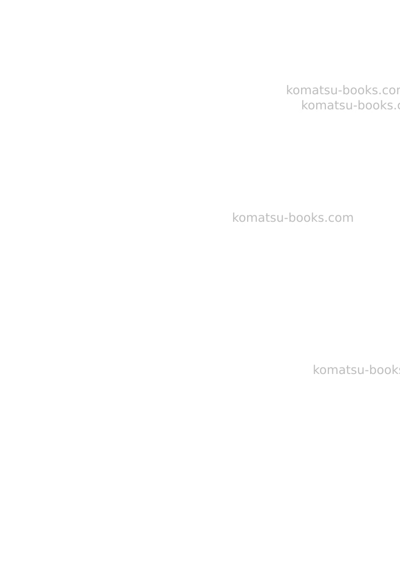 Komatsu pc5500-6deu-electric motor Operation manual cover Page 2