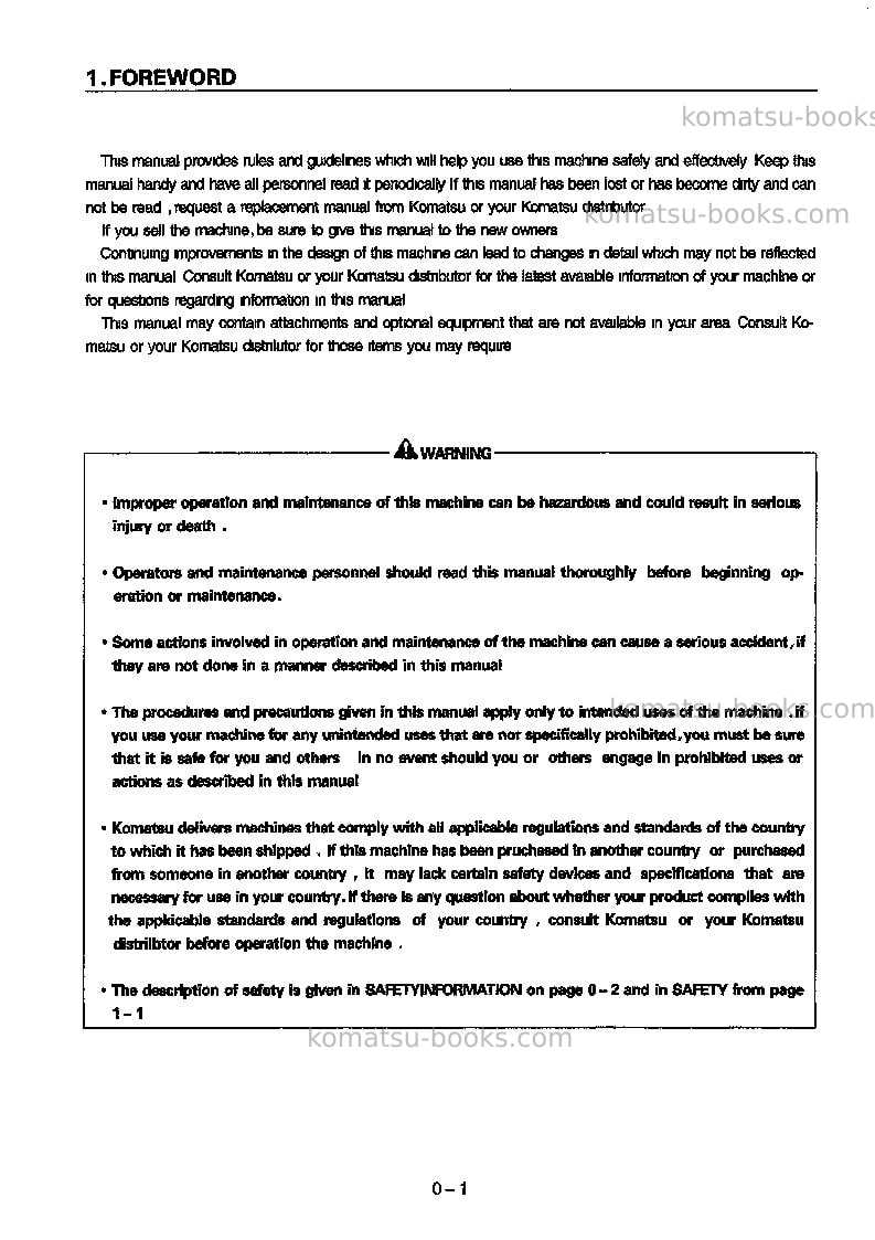 Komatsu wa380-3chn Operation manual cover Page 2 Komatsu wa380-3chn Operation manual cover Page 2