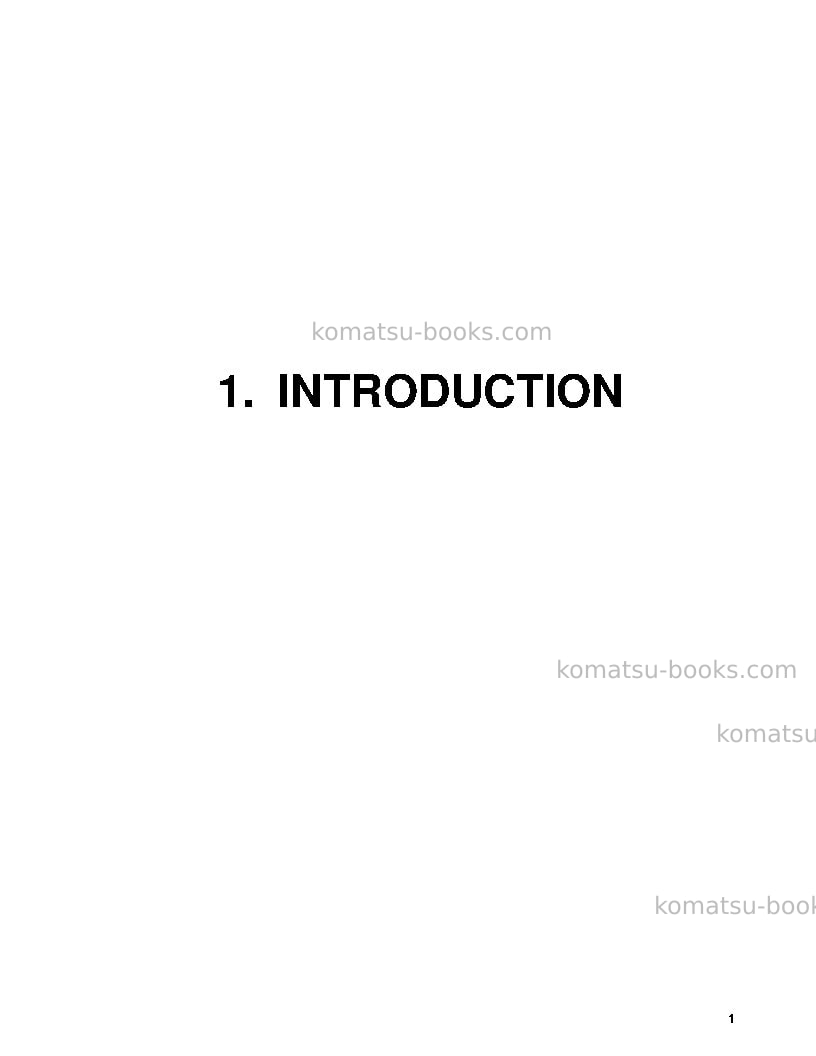 Komatsu pc5500-6deu Operation manual cover Page 2 Komatsu pc5500-6deu Operation manual cover Page 2