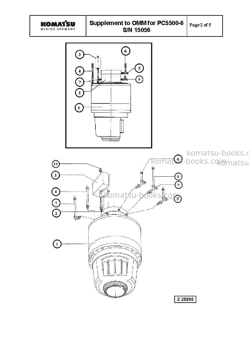 Komatsu pc5500-6deu Operation manual cover Page 2 Komatsu pc5500-6deu Operation manual cover Page 2