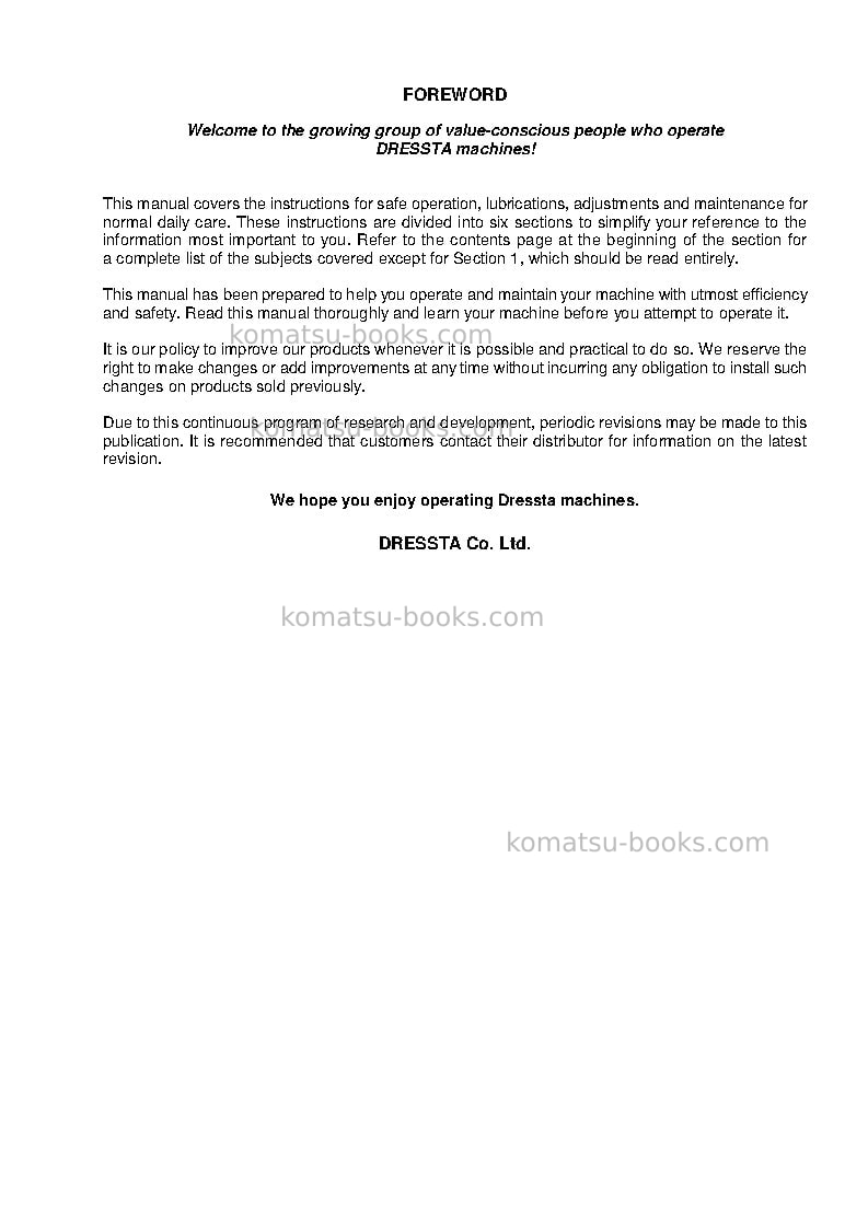 Komatsu td-40c Operation manual cover Page 2 Komatsu td-40c Operation manual cover Page 2