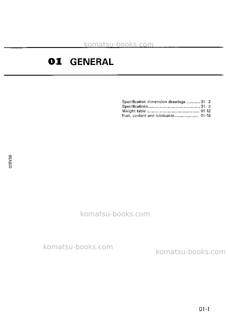 Komatsu pc200-6chn-a Repair & maintenance cover Page 2