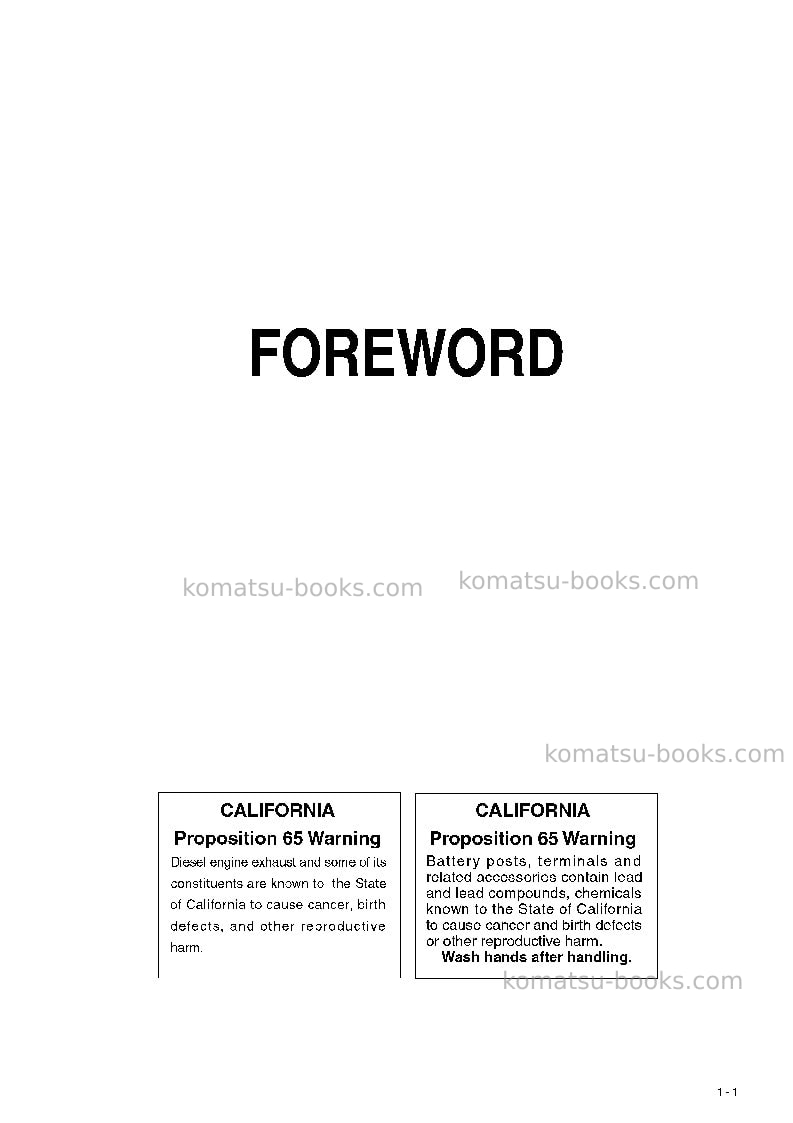 Komatsu hd785-5jpn Operation manual cover Page 2 Komatsu hd785-5jpn Operation manual cover Page 2