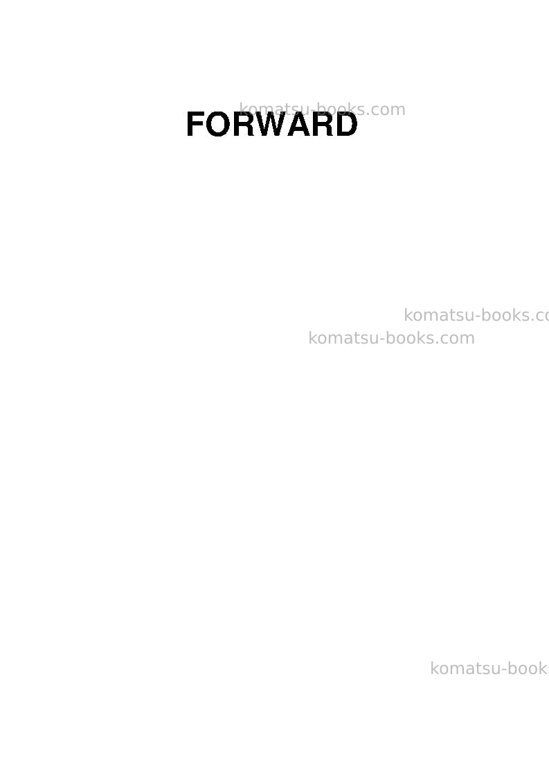 Komatsu hd785-7ind-50c degree m/c spec Operation manual cover Page 2 Komatsu hd785-7ind-50c degree m/c spec Operation manual cover Page 2