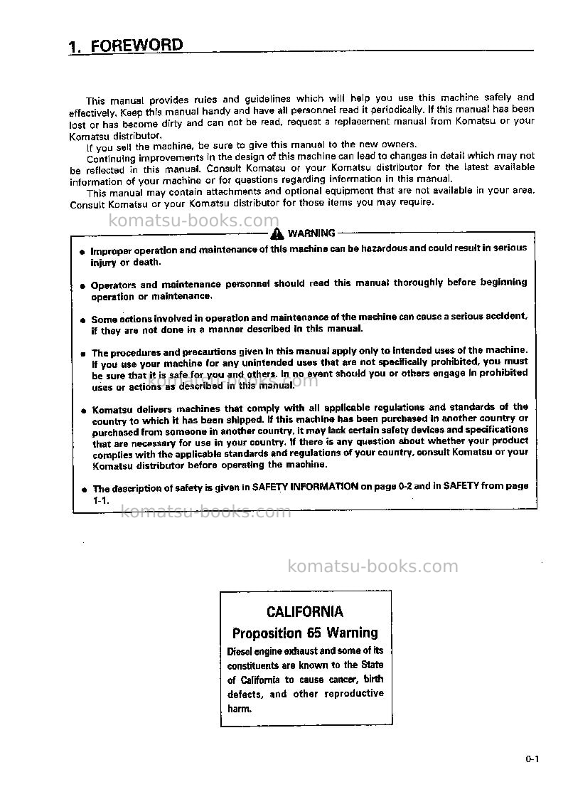 Komatsu wd900-3jpn Operation manual cover Page 2 Komatsu wd900-3jpn Operation manual cover Page 2