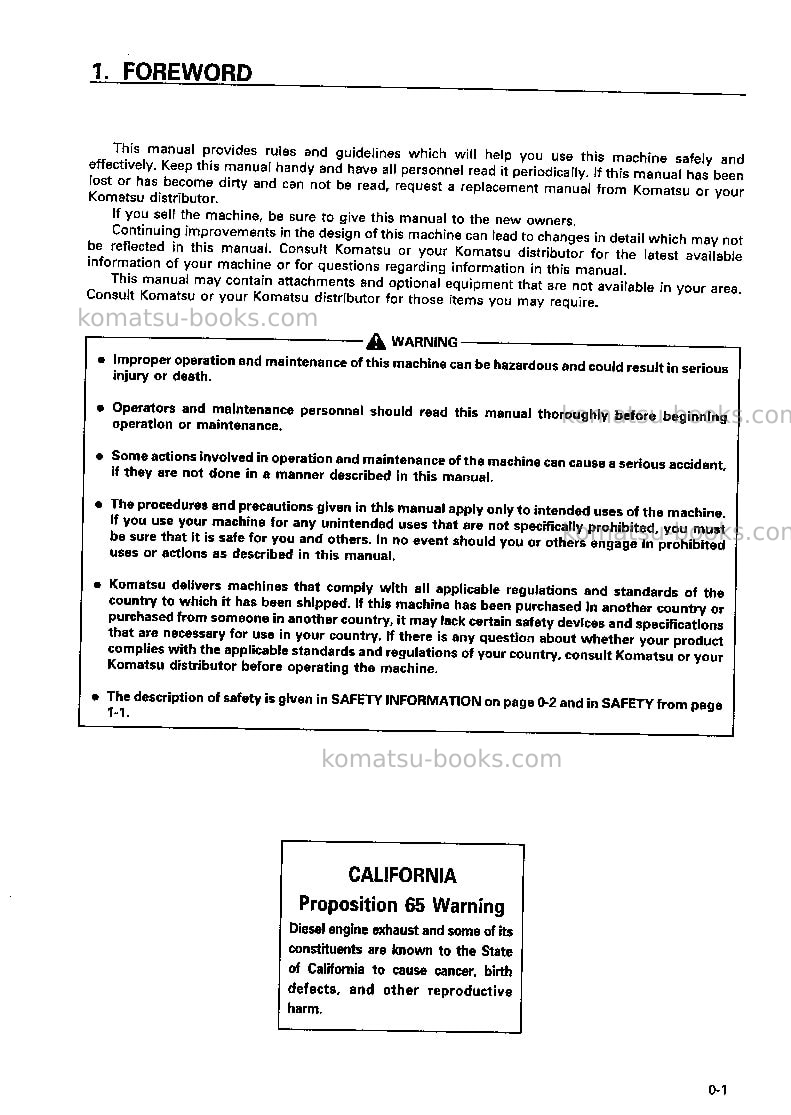 Komatsu wa320-3jpn-autoshift transmission Operation manual cover Page 2 Komatsu wa320-3jpn-autoshift transmission Operation manual cover Page 2