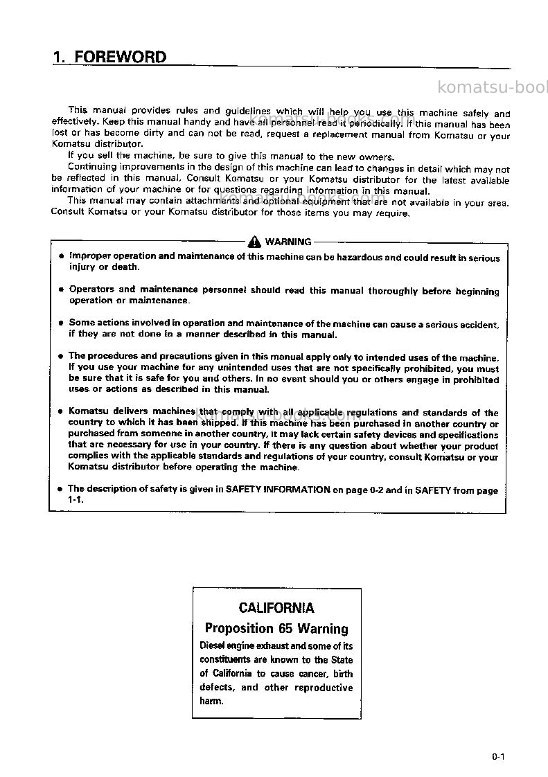 Komatsu wa380-3jpn Operation manual cover Page 2 Komatsu wa380-3jpn Operation manual cover Page 2