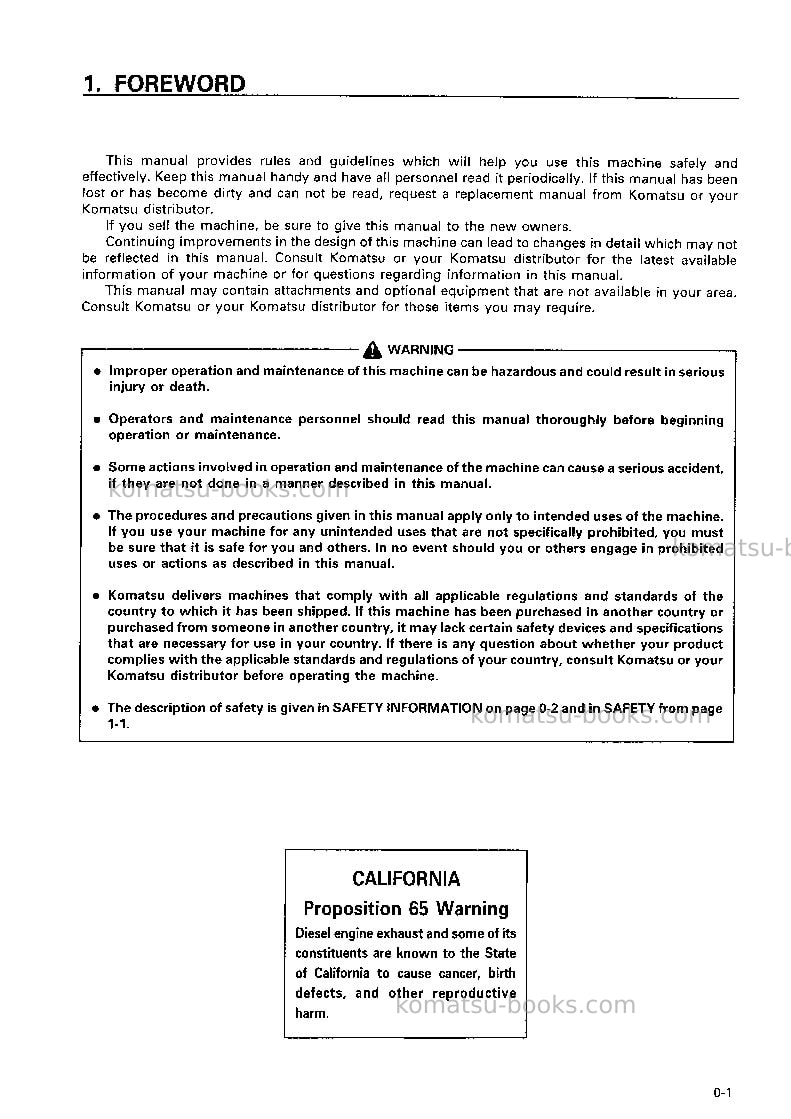 Komatsu wa420-3jpn Operation manual cover Page 2 Komatsu wa420-3jpn Operation manual cover Page 2