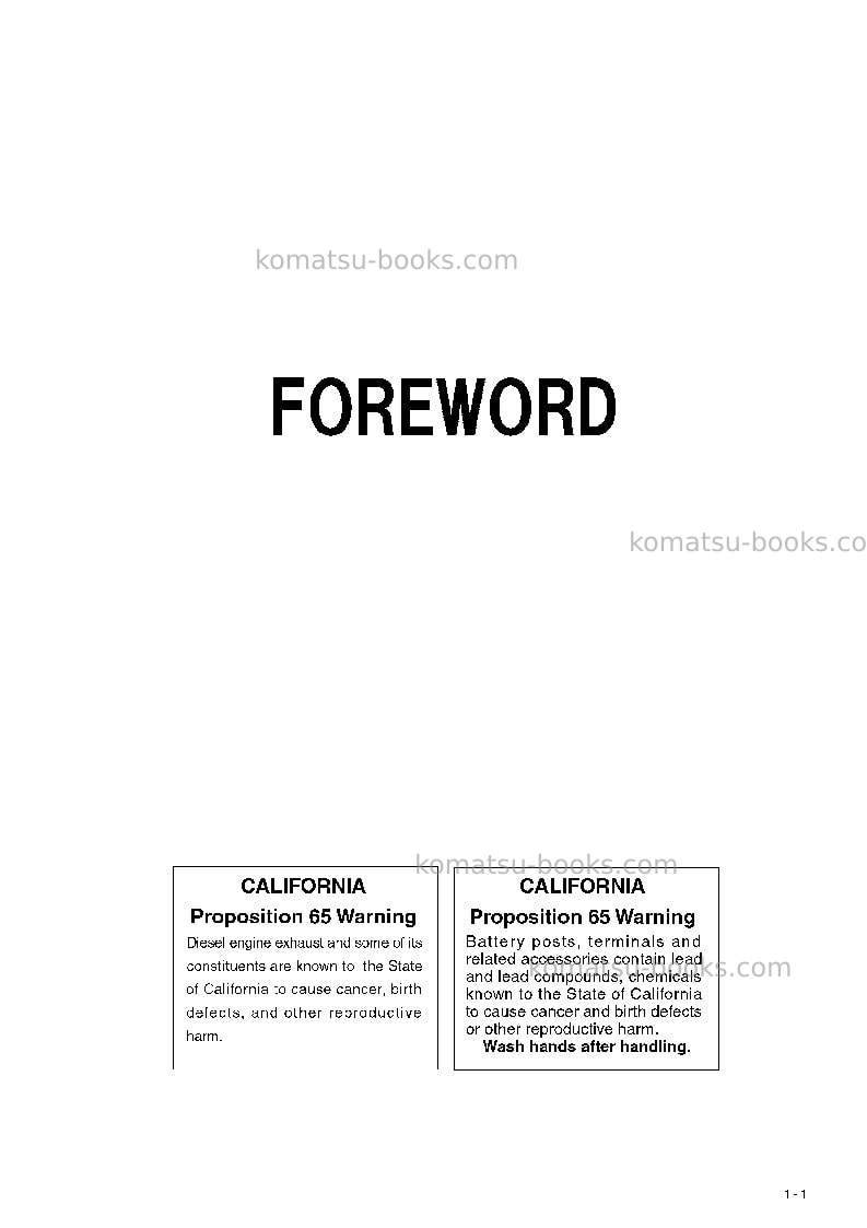 Komatsu pc550lc-8jpn-for turkey Operation manual cover Page 2