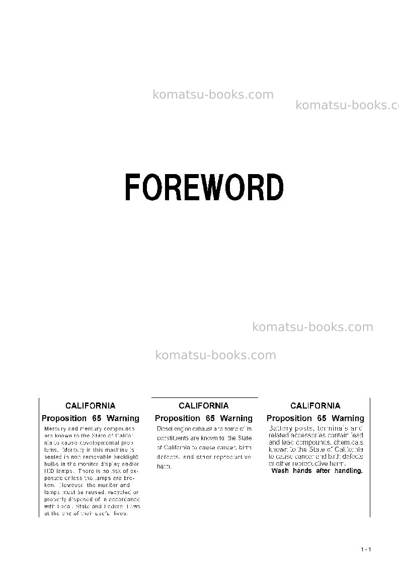 Komatsu pc300-8jpn-work equipment grease 100h Operation manual cover Page 2 Komatsu pc300-8jpn-work equipment grease 100h Operation manual cover Page 2