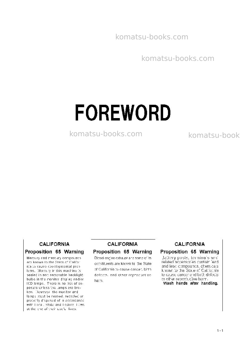 Komatsu pc300-8jpn-work equipment grease 500h Operation manual cover Page 2 Komatsu pc300-8jpn-work equipment grease 500h Operation manual cover Page 2