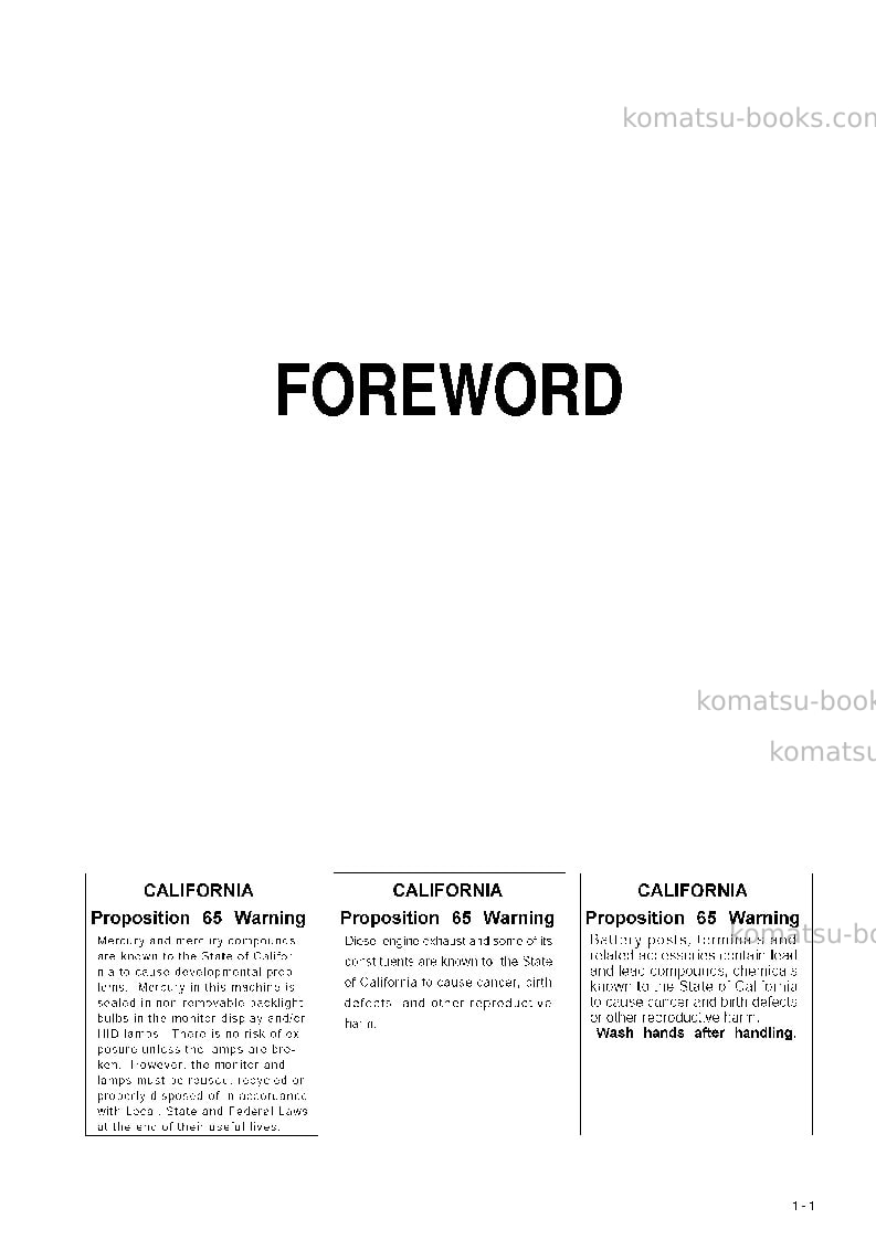 Komatsu d375a-6jpn Operation manual cover Page 2 Komatsu d375a-6jpn Operation manual cover Page 2