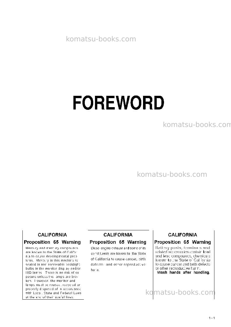 Komatsu wa1200-6jpn Operation manual cover Page 2 Komatsu wa1200-6jpn Operation manual cover Page 2