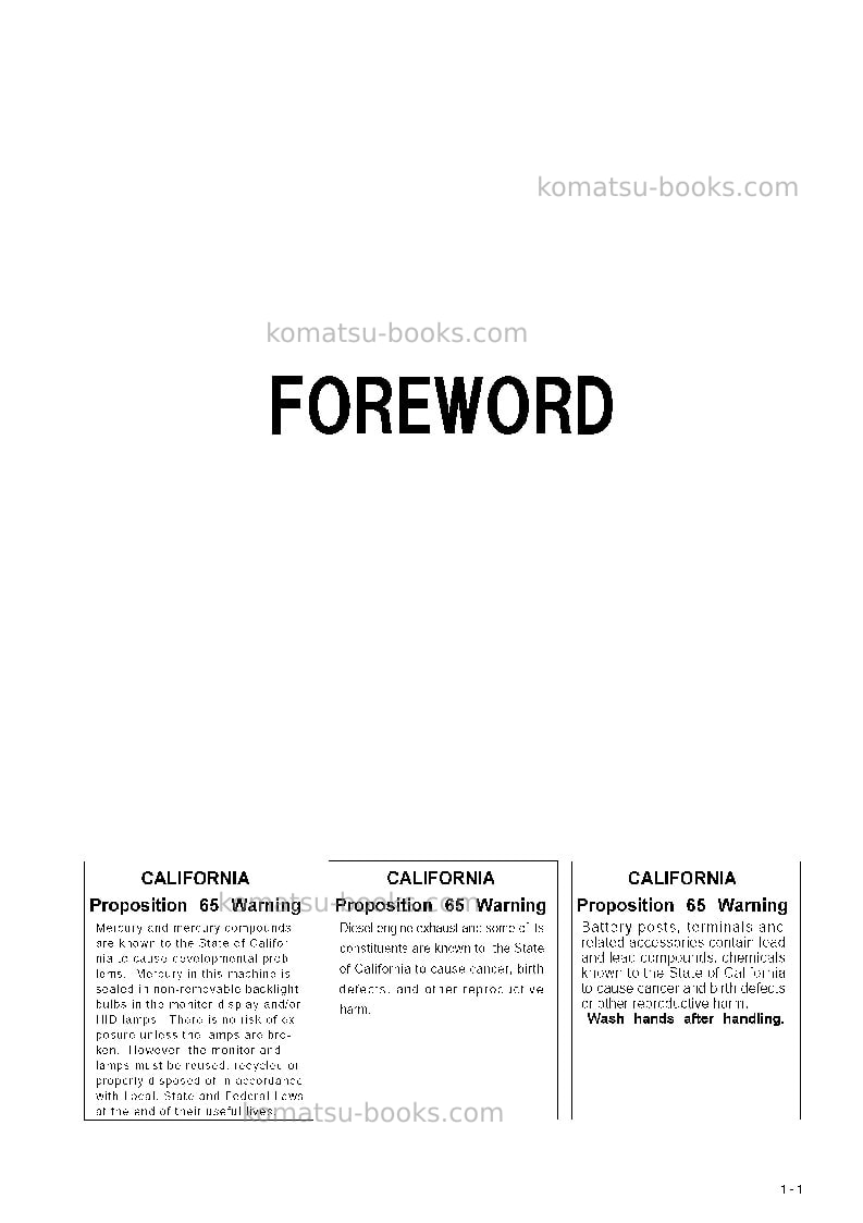 Komatsu pc130-8jpn Operation manual cover Page 2 Komatsu pc130-8jpn Operation manual cover Page 2