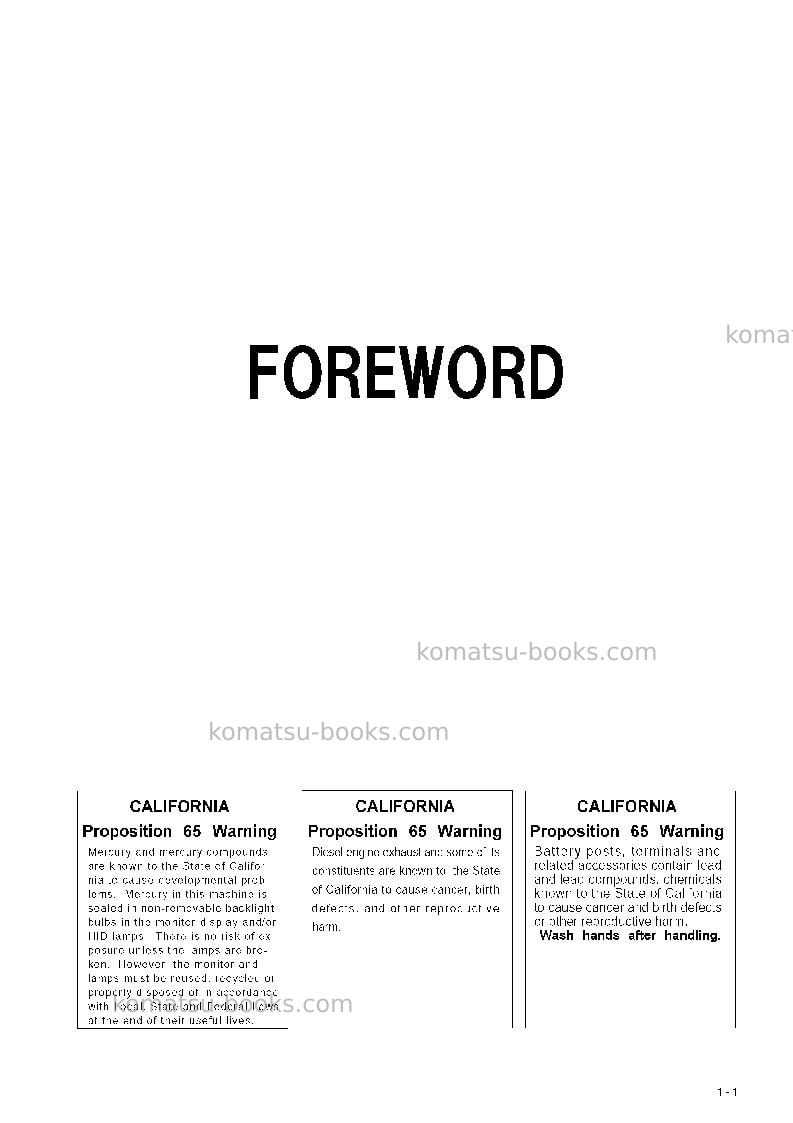 Komatsu pc200lc-8jpn-m0, for china Operation manual cover Page 2 Komatsu pc200lc-8jpn-m0, for china Operation manual cover Page 2