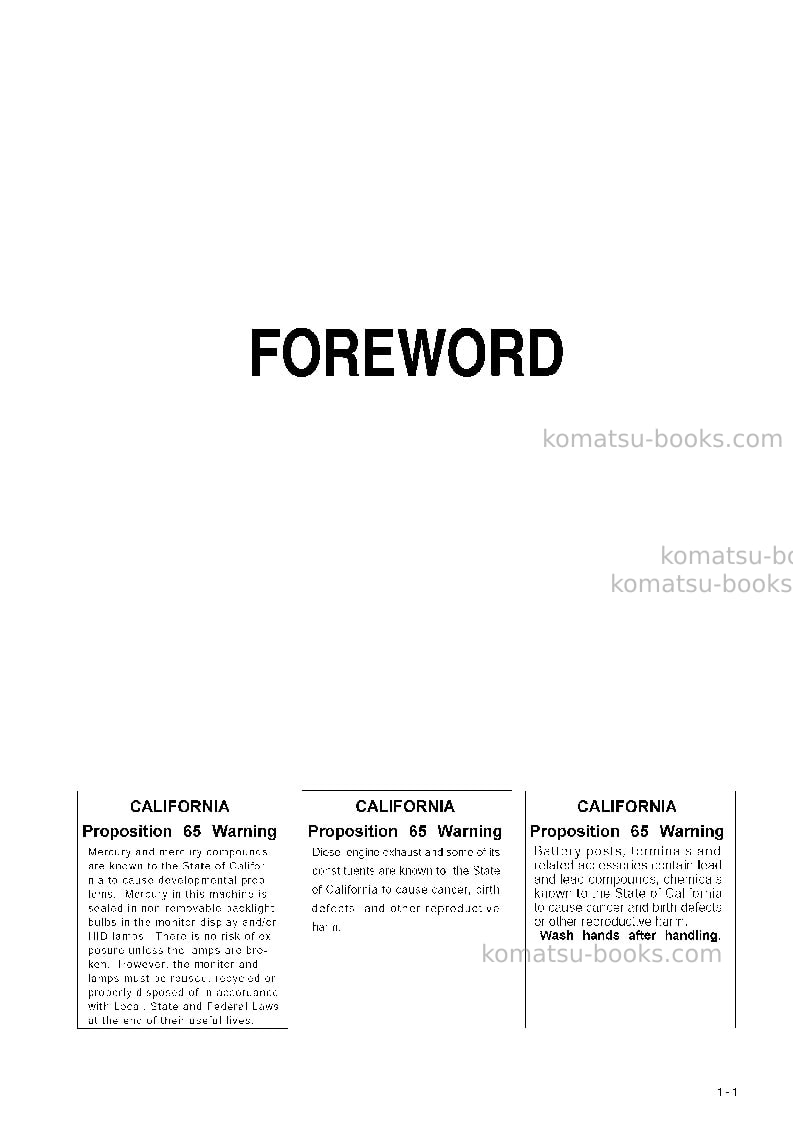 Komatsu d375a-6jpn--40c degree for cis Operation manual cover Page 2 Komatsu d375a-6jpn--40c degree for cis Operation manual cover Page 2