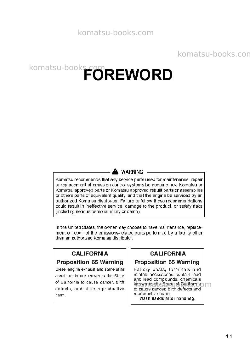 Komatsu d155ax-8jpn Operation manual cover Page 2 Komatsu d155ax-8jpn Operation manual cover Page 2