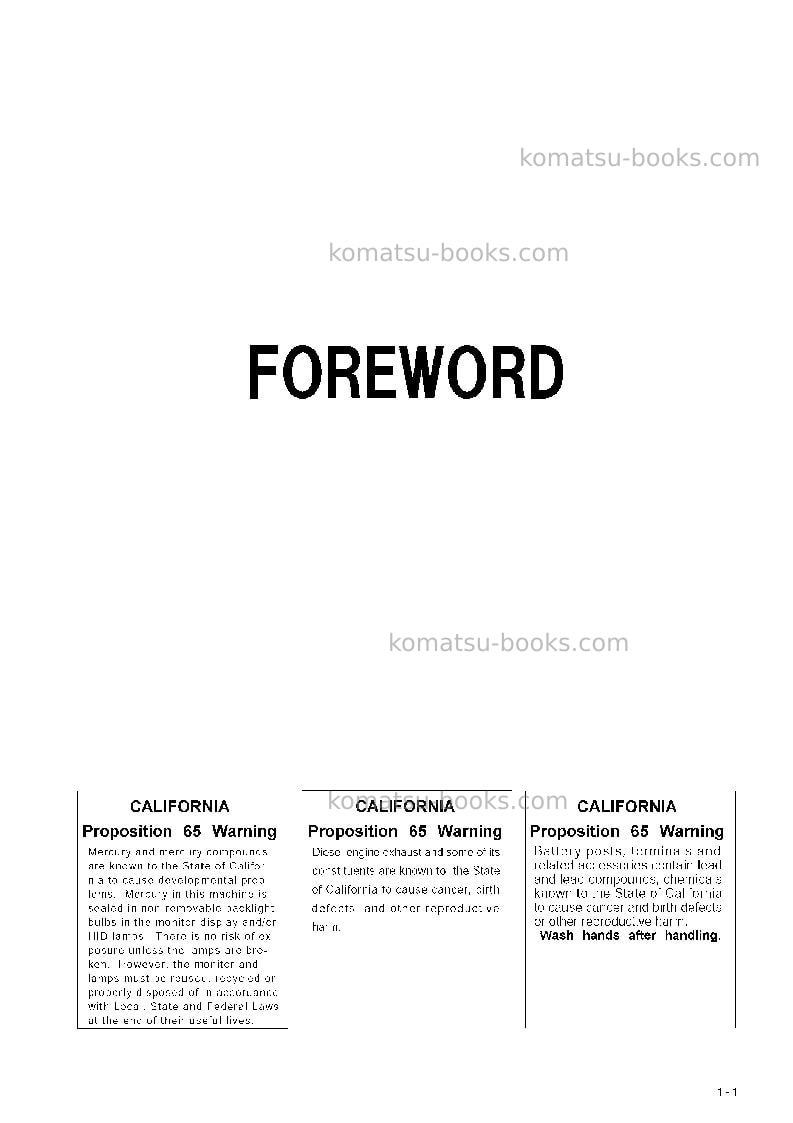 Komatsu pc300-8jpn-m0, work equipment grease 500h Operation manual cover Page 2 Komatsu pc300-8jpn-m0, work equipment grease 500h Operation manual cover Page 2