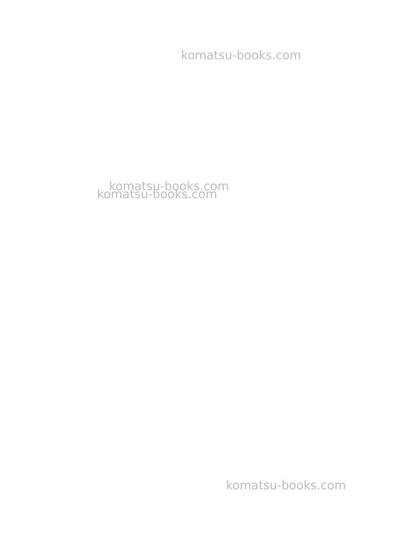 Komatsu pc300-8jpn-webasto heater spec., work equipment grease 100h Руководство по эксплуатации обложка Страница 2